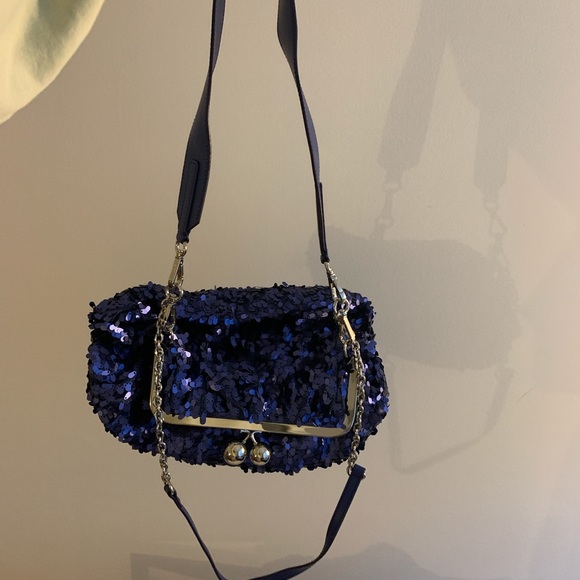 Max Mara Blue sparkly Handbag⚡️😍👛 - Picture 3 of 8
